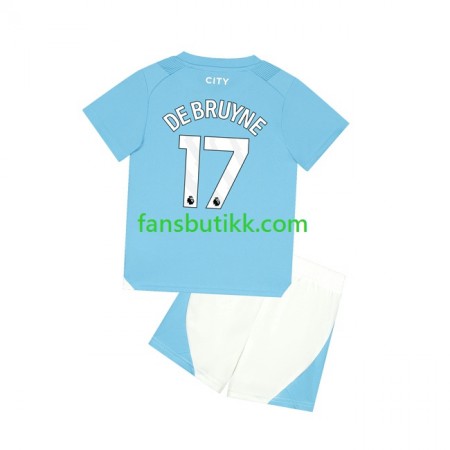 Fotballdrakt Manchester City Kevin De Bruyne 17 Barn Hjemmetrøye 2023-2024 Kortermet